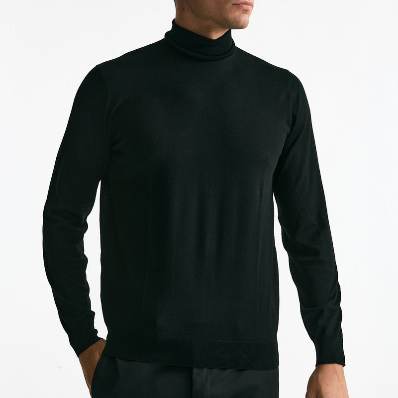 Dolcevita MODERN in lana rasata nero men Drumohr