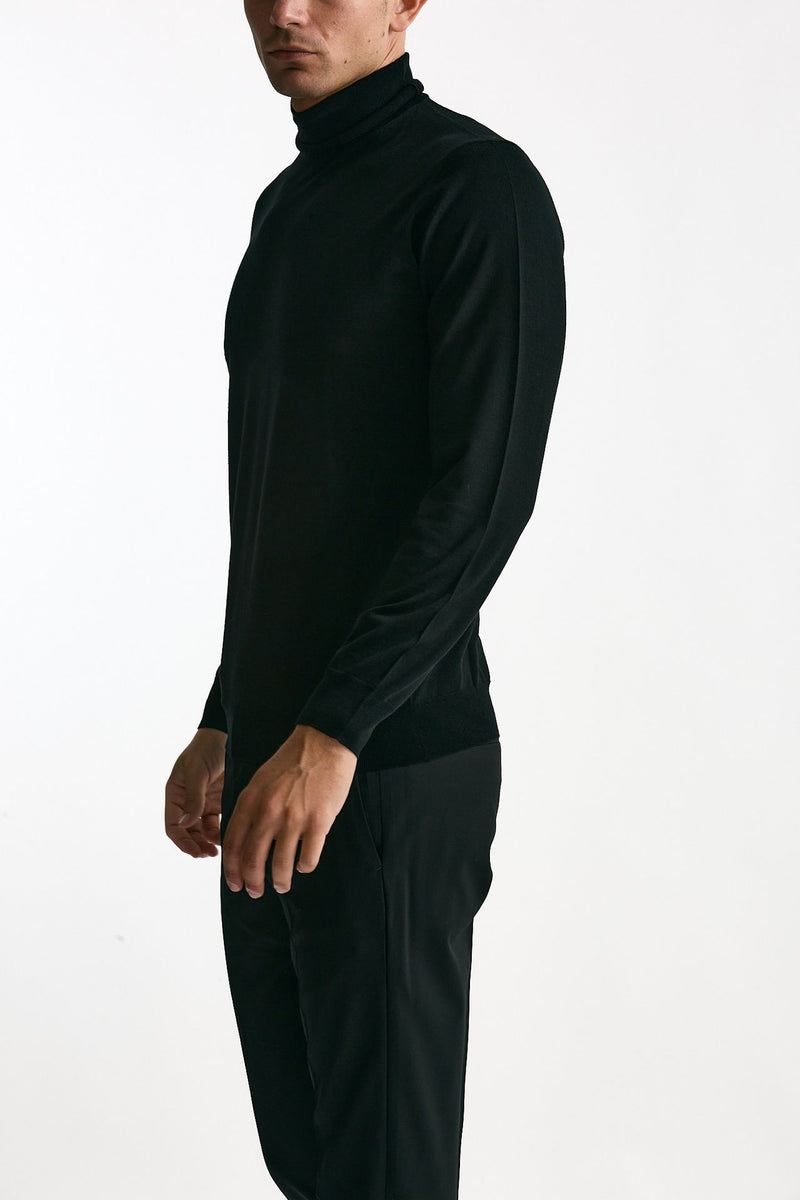 Dolcevita MODERN in lana rasata nero men Drumohr - 3