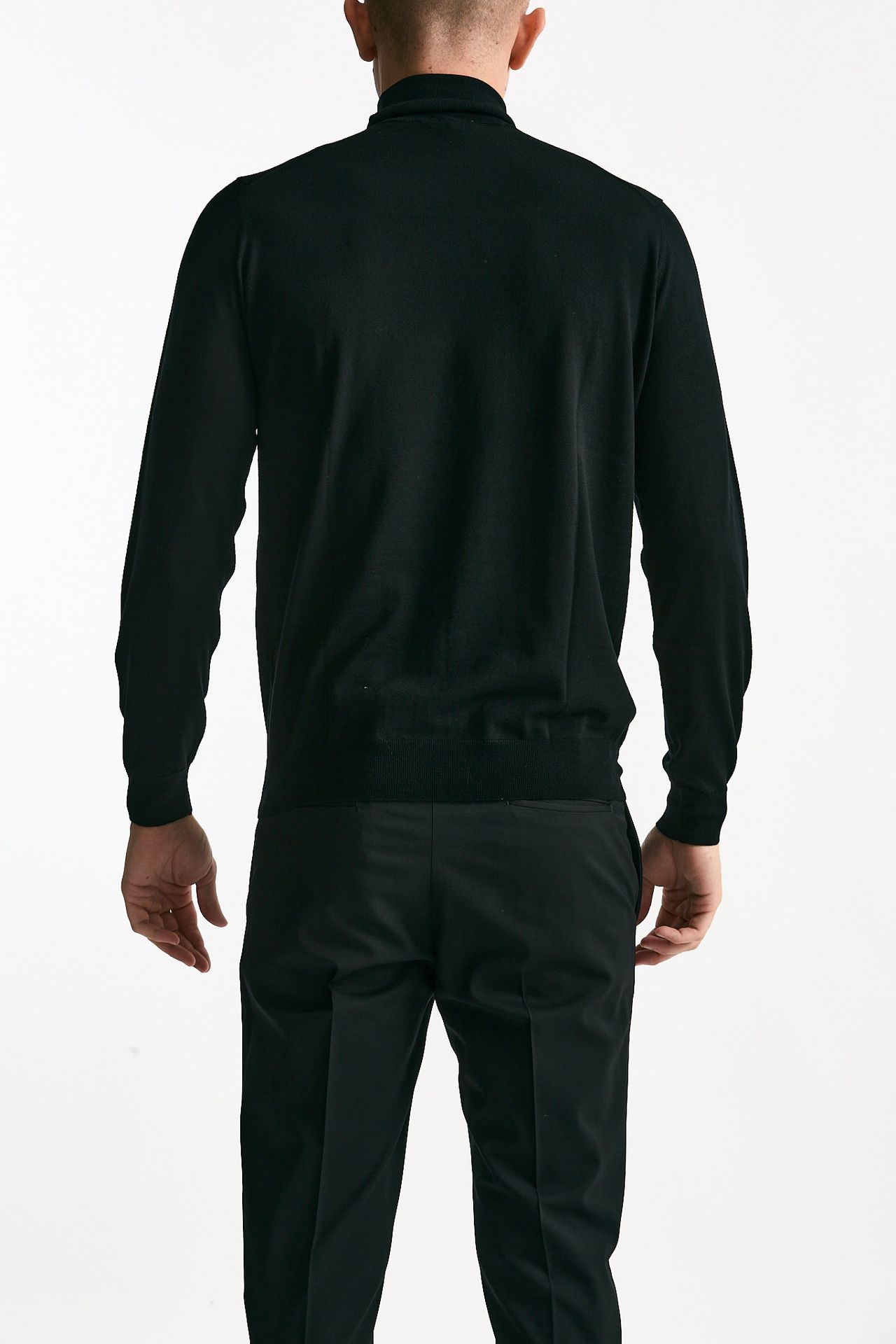 Dolcevita MODERN in lana rasata nero men Drumohr - 4