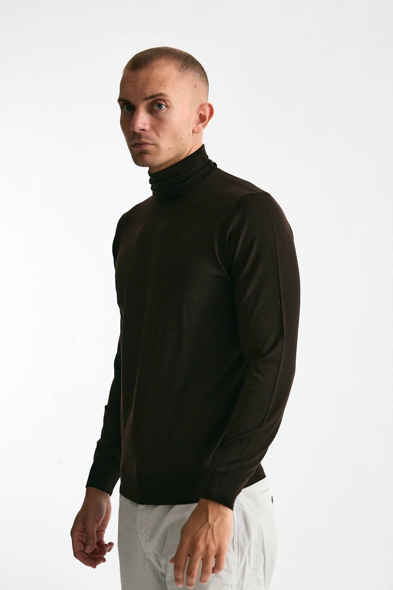 Dolcevita MODERN in lana rasata marrone men Drumohr - 3