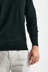 Maglia MODERN in lana rasata antracite men Drumohr - 5