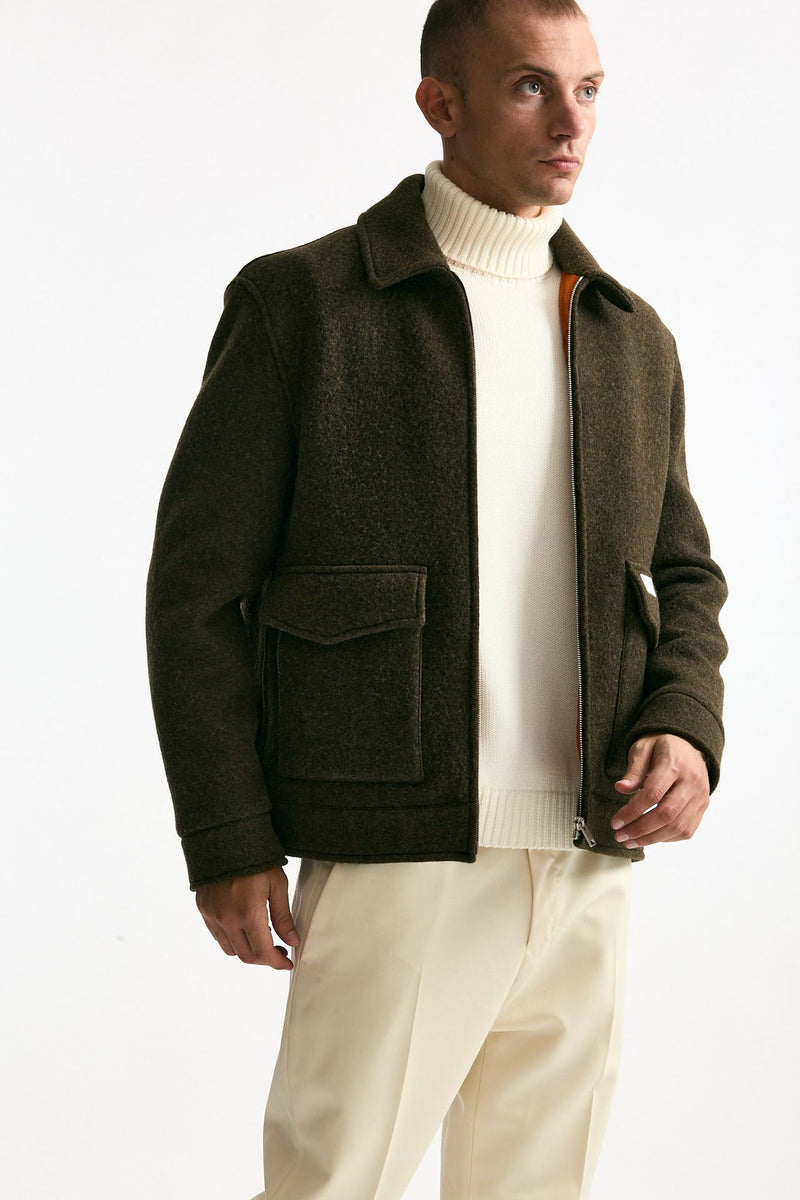 Giubbino foderato ARCHIVE verde militare men Fay - 4