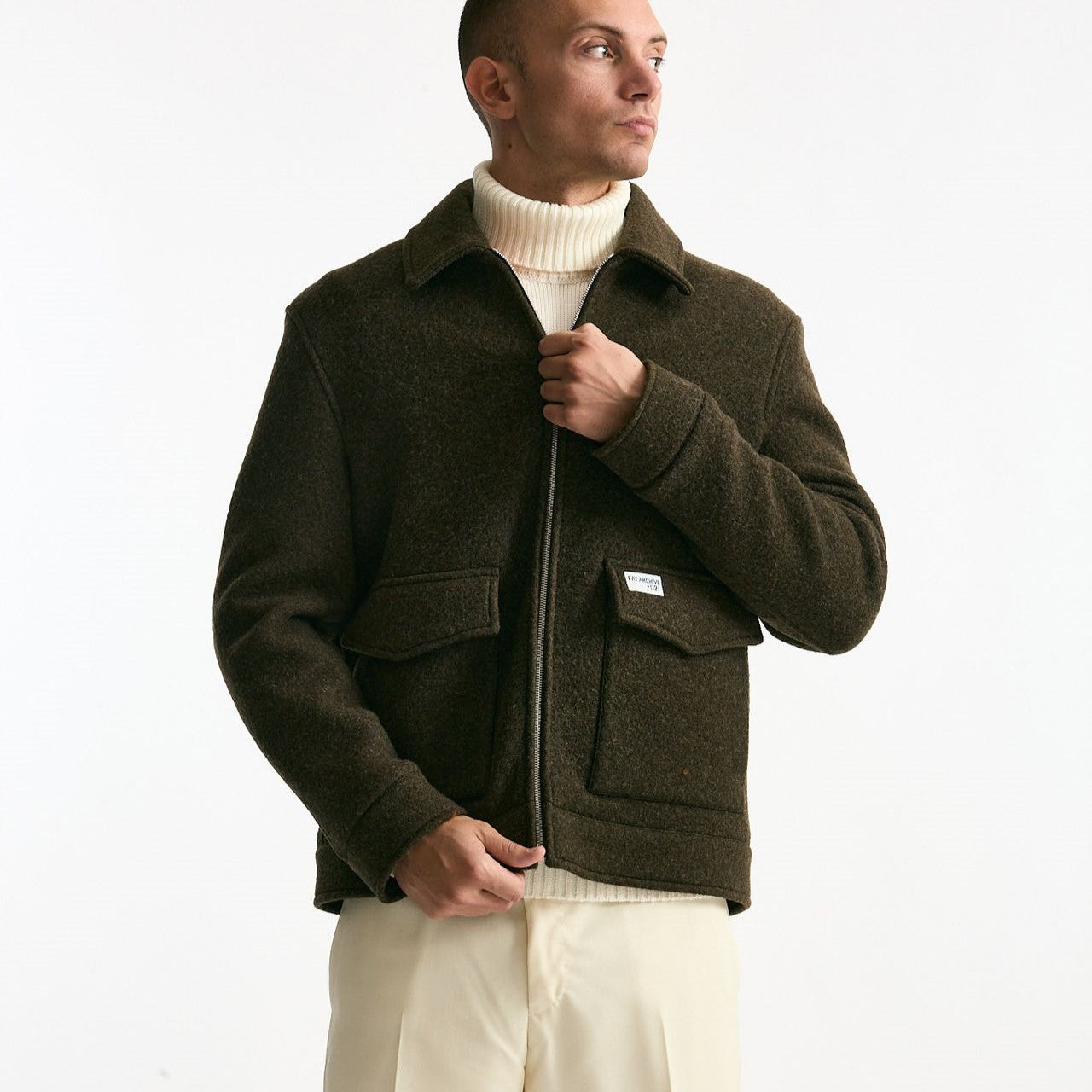 Giubbino foderato ARCHIVE verde militare men Fay - 9