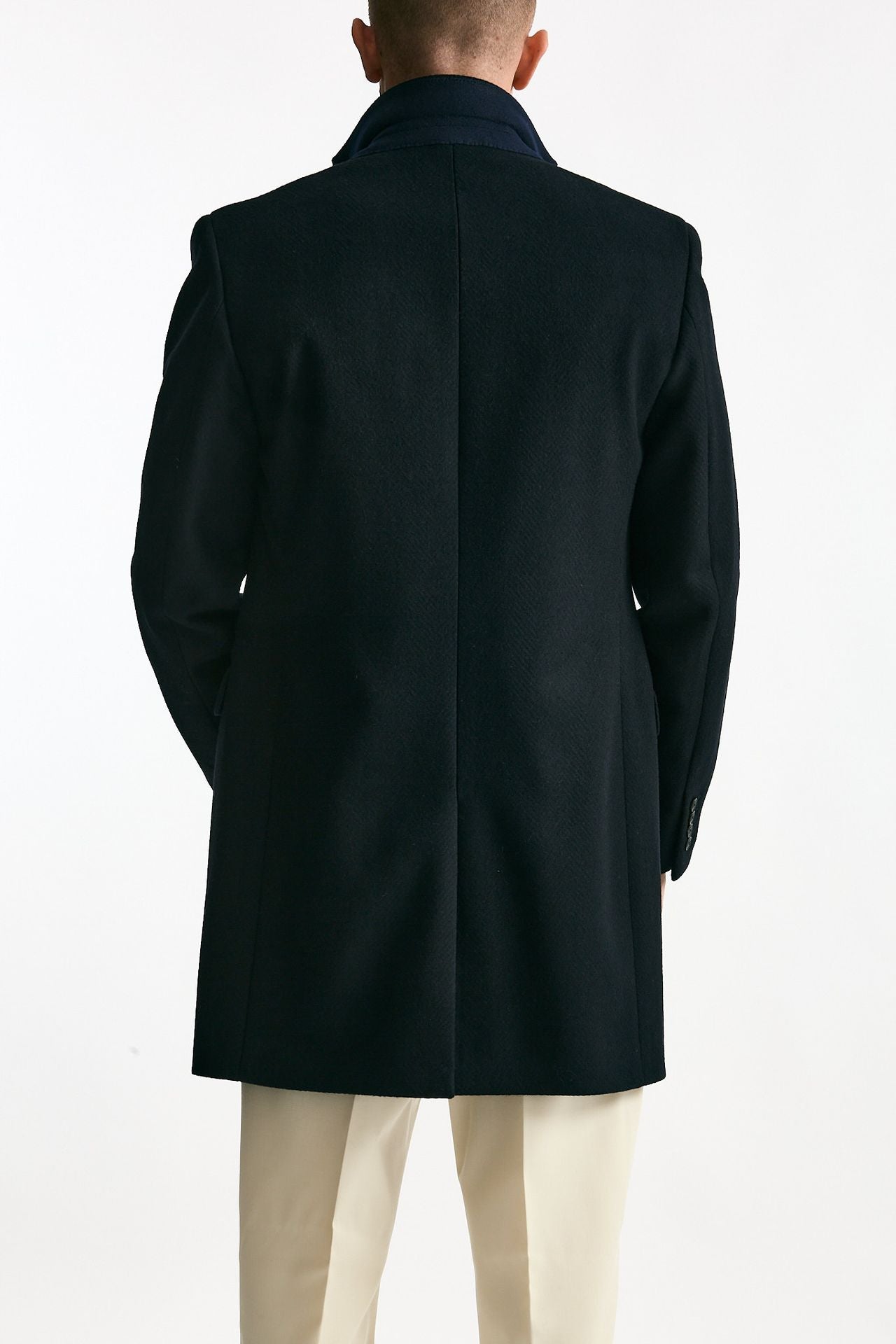 Cappotto FAY monopetto in lana e cashmere blu men Fay - 2