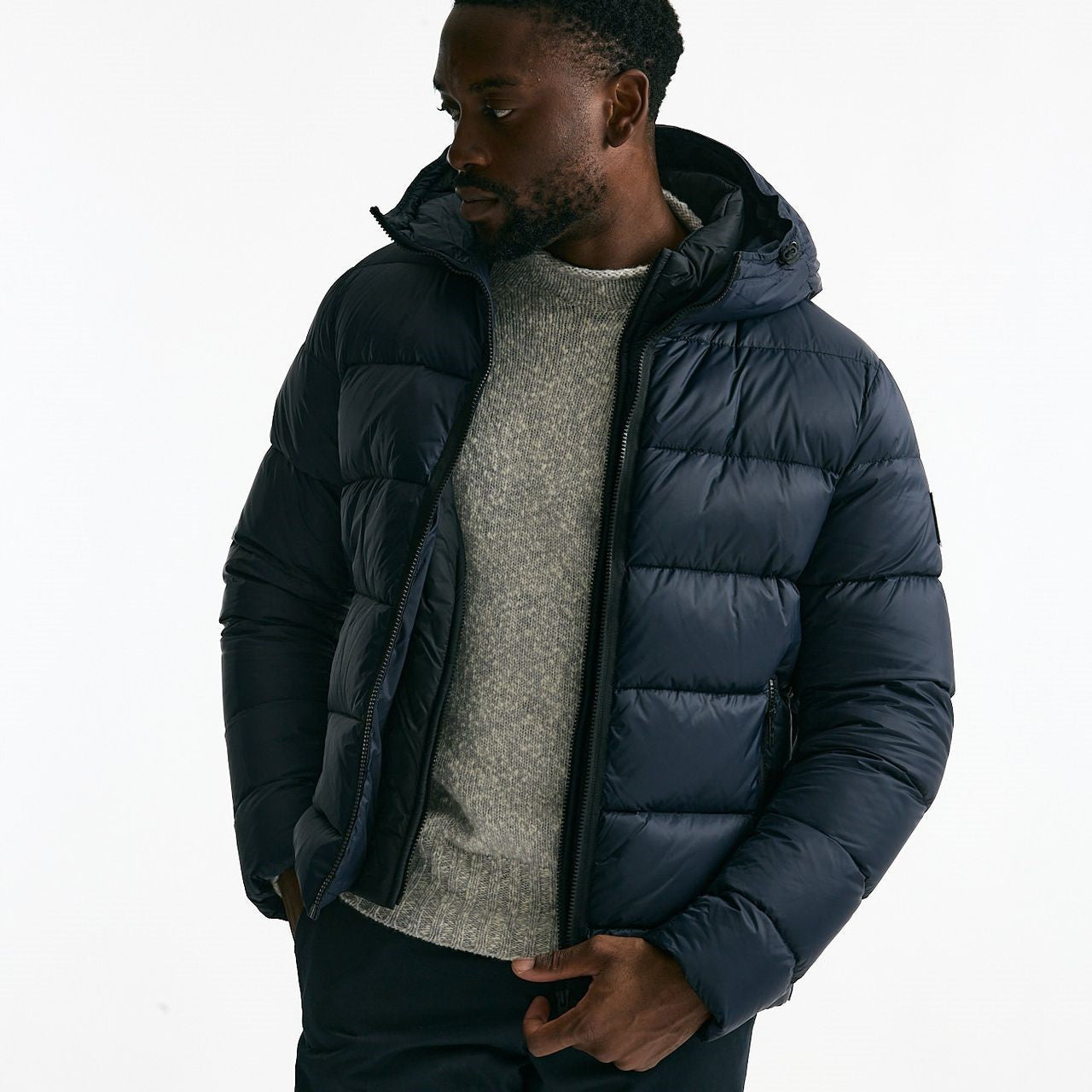 Piumino imbottito double front blu in nylon men Fay - 11