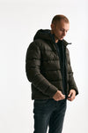 Piumino imbottito double front in nylon marrone men Fay - 5