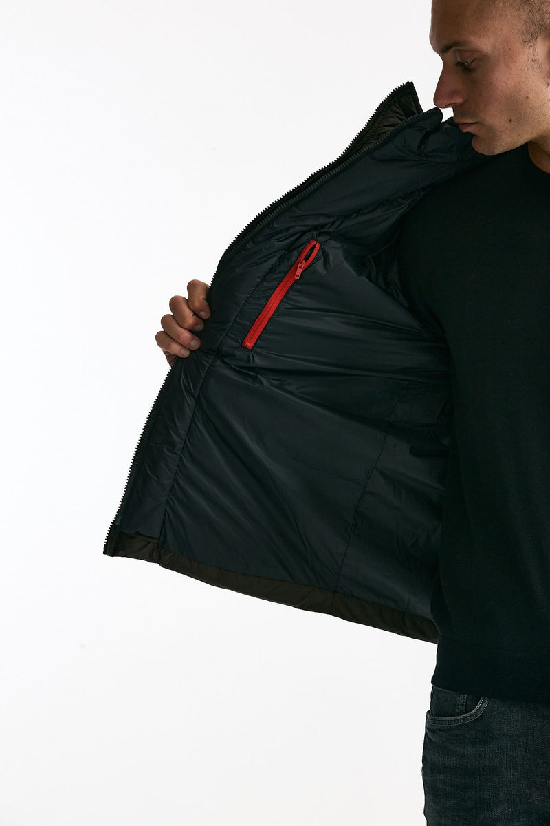 Piumino imbottito double front in nylon marrone men Fay - 6