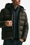 Piumino imbottito double front in nylon marrone men Fay - 7