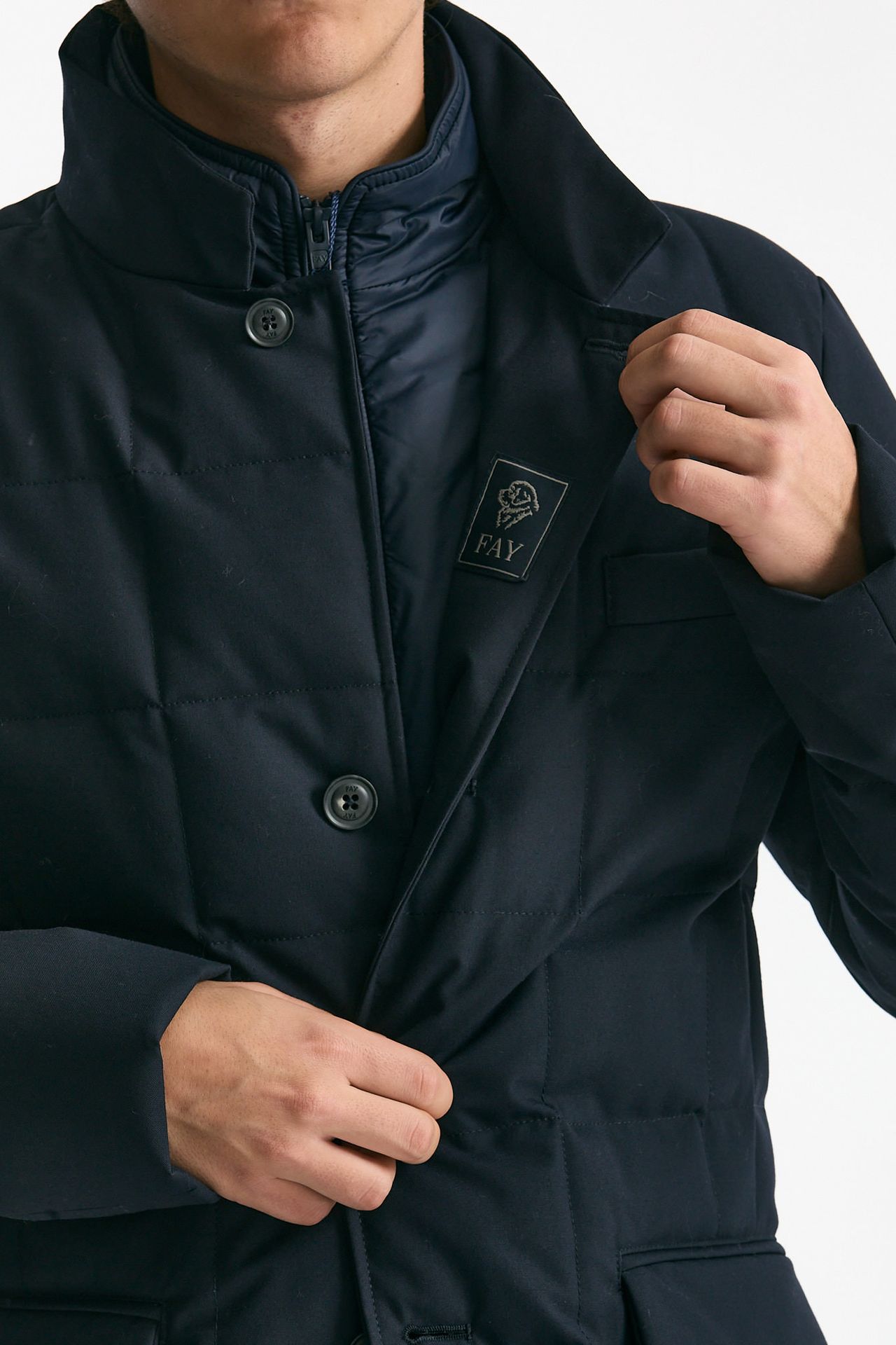 Piumino double front blu men Fay - 8
