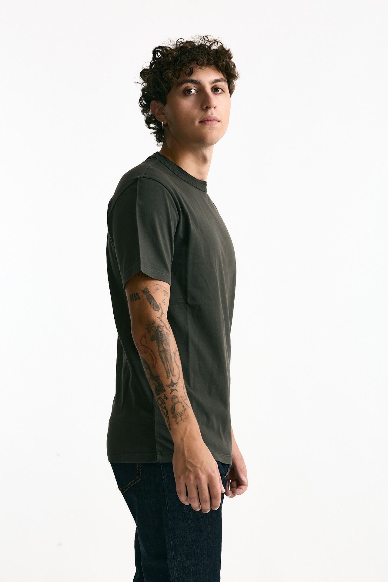 T-shirt in cotone grigio men Grifoni - 3