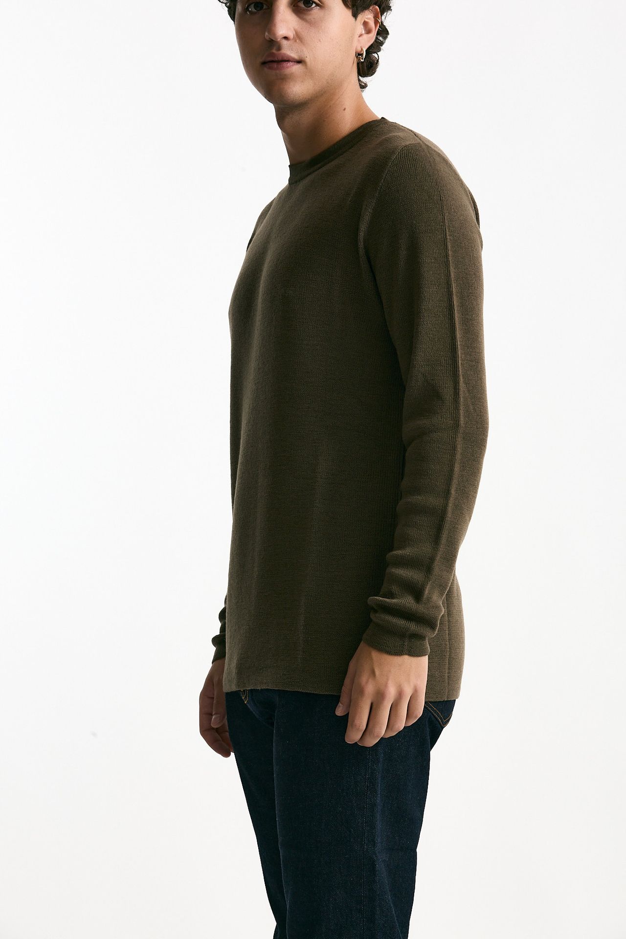 Maglia girocollo in lana militare men Grifoni - 4