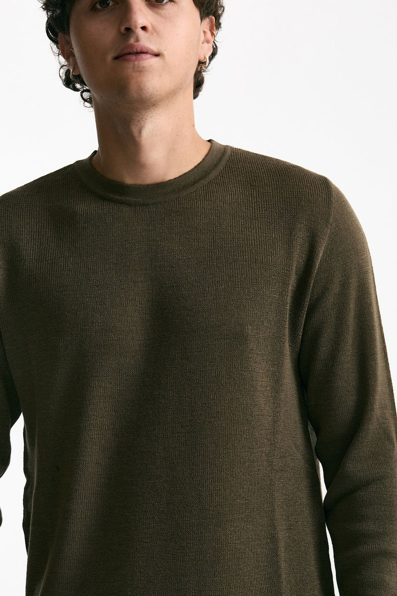 Maglia girocollo in lana militare men Grifoni - 5