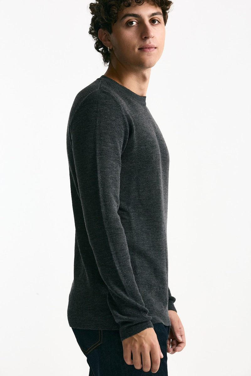 Maglia girocollo in lana grigio men Grifoni - 3