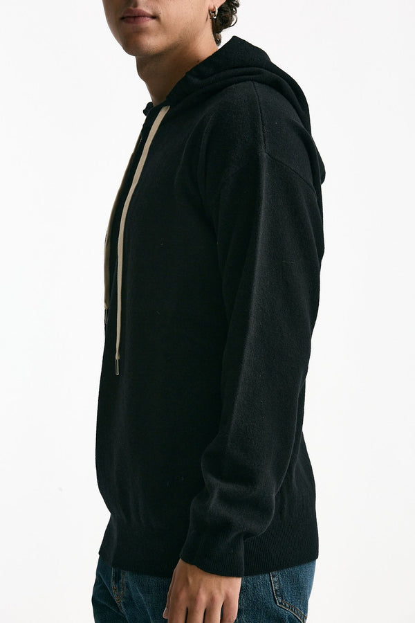 Maglia felpa in lana nero men Grifoni