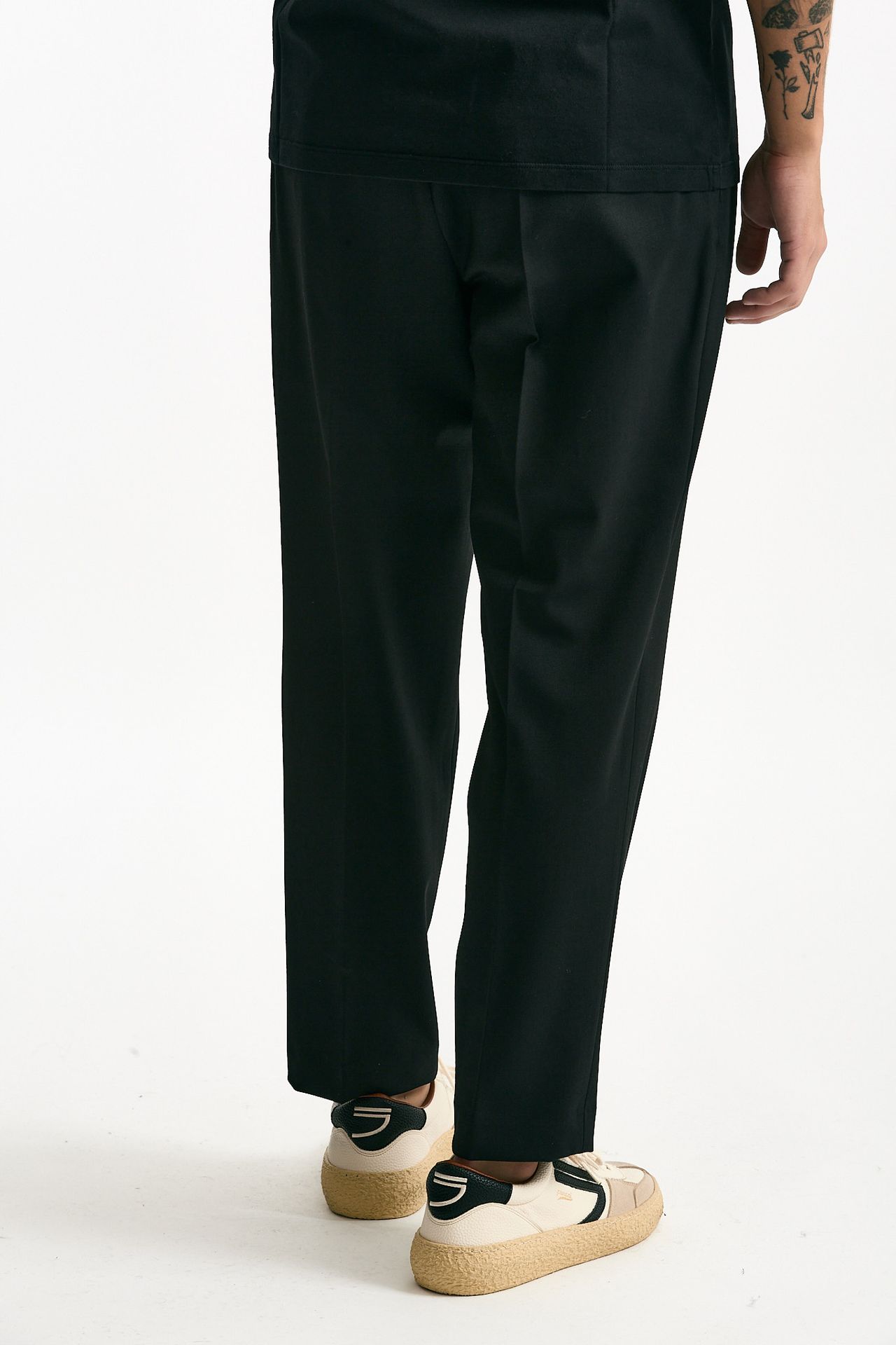 Pantalone pinces misto lana stretch nero men Grifoni - 3