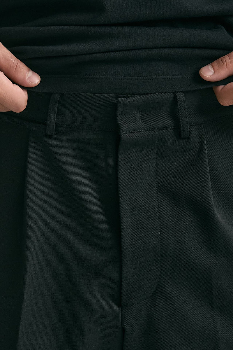 Pantalone pinces misto lana stretch nero men Grifoni - 6