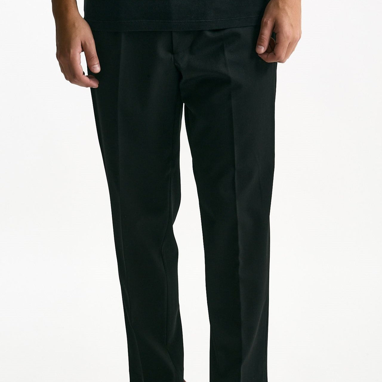 Pantalone pinces misto lana stretch nero men Grifoni - 8