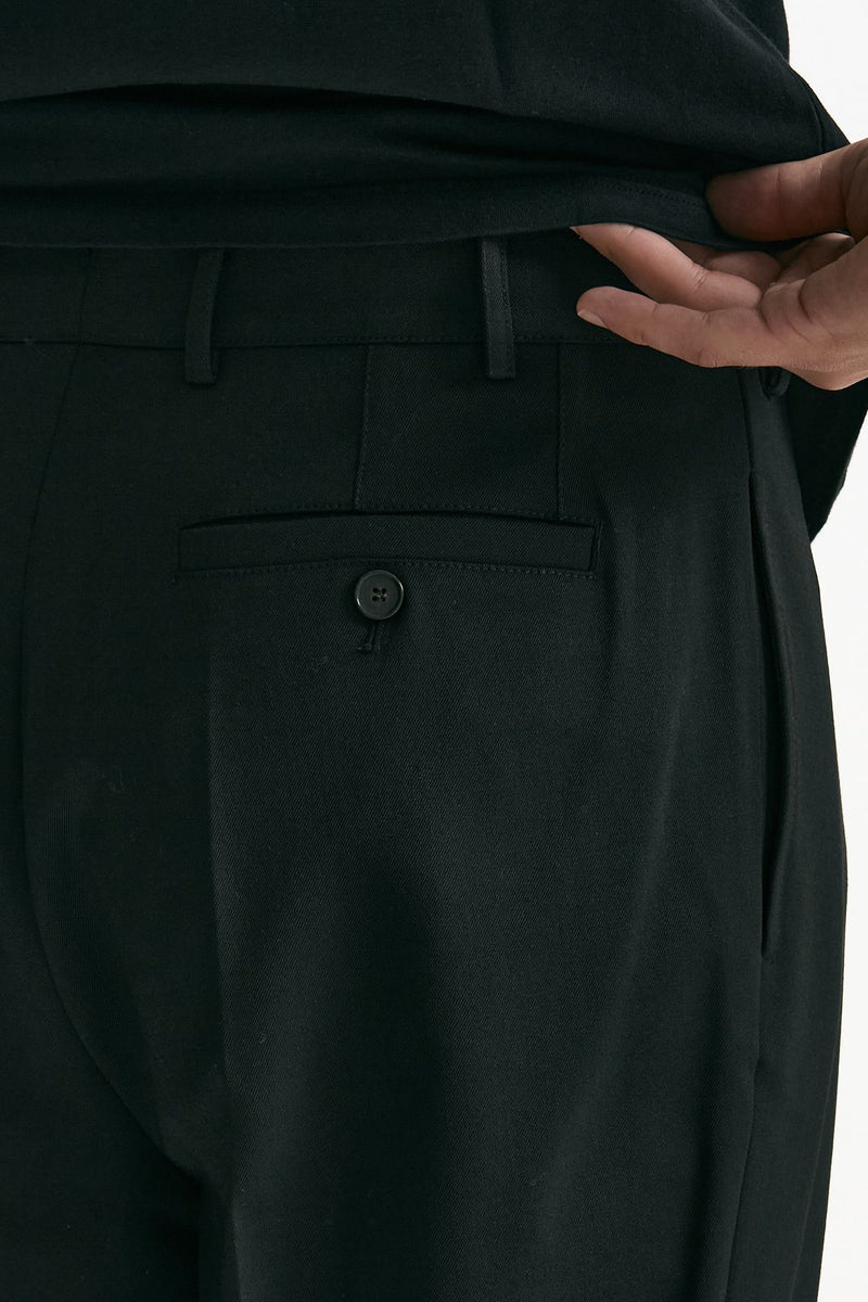 Pantalone pinces misto lana stretch nero men Grifoni - 7