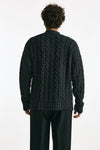 Cardigan in lana alpaca e mohair antracite men Grifoni - 4