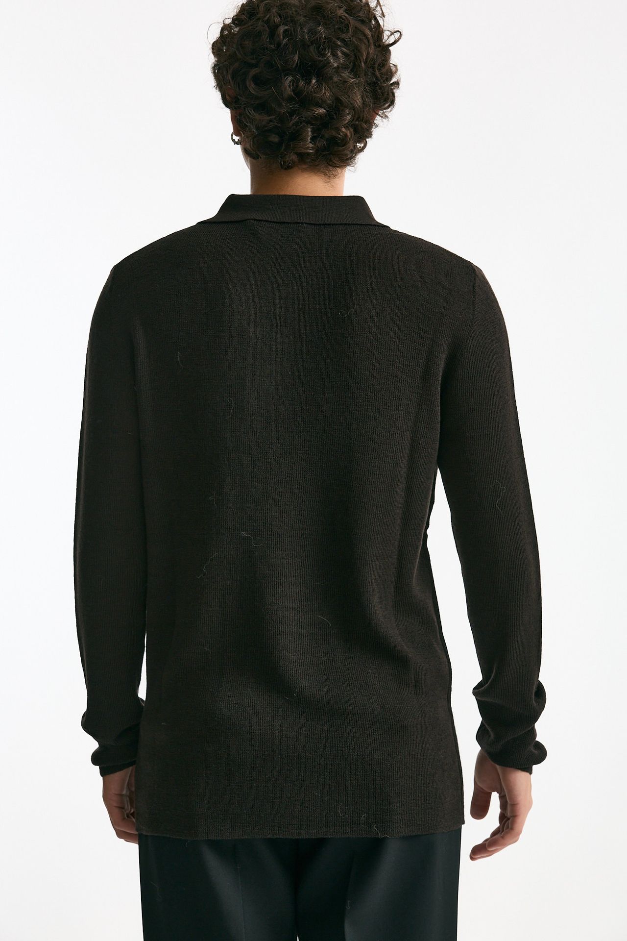 Polo in lana marrone men Grifoni - 3