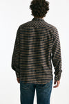 Camicia in flanella di cotone cammello/nero men Guy rover - 3