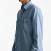 Camicia in chambray di cotone azzurro men Guy rover - 6