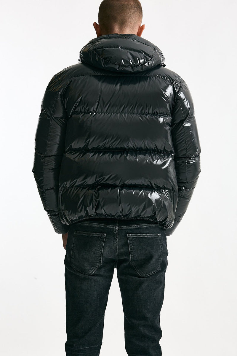 Piumino imbottito in nylon laccato grigio men Herno - 3