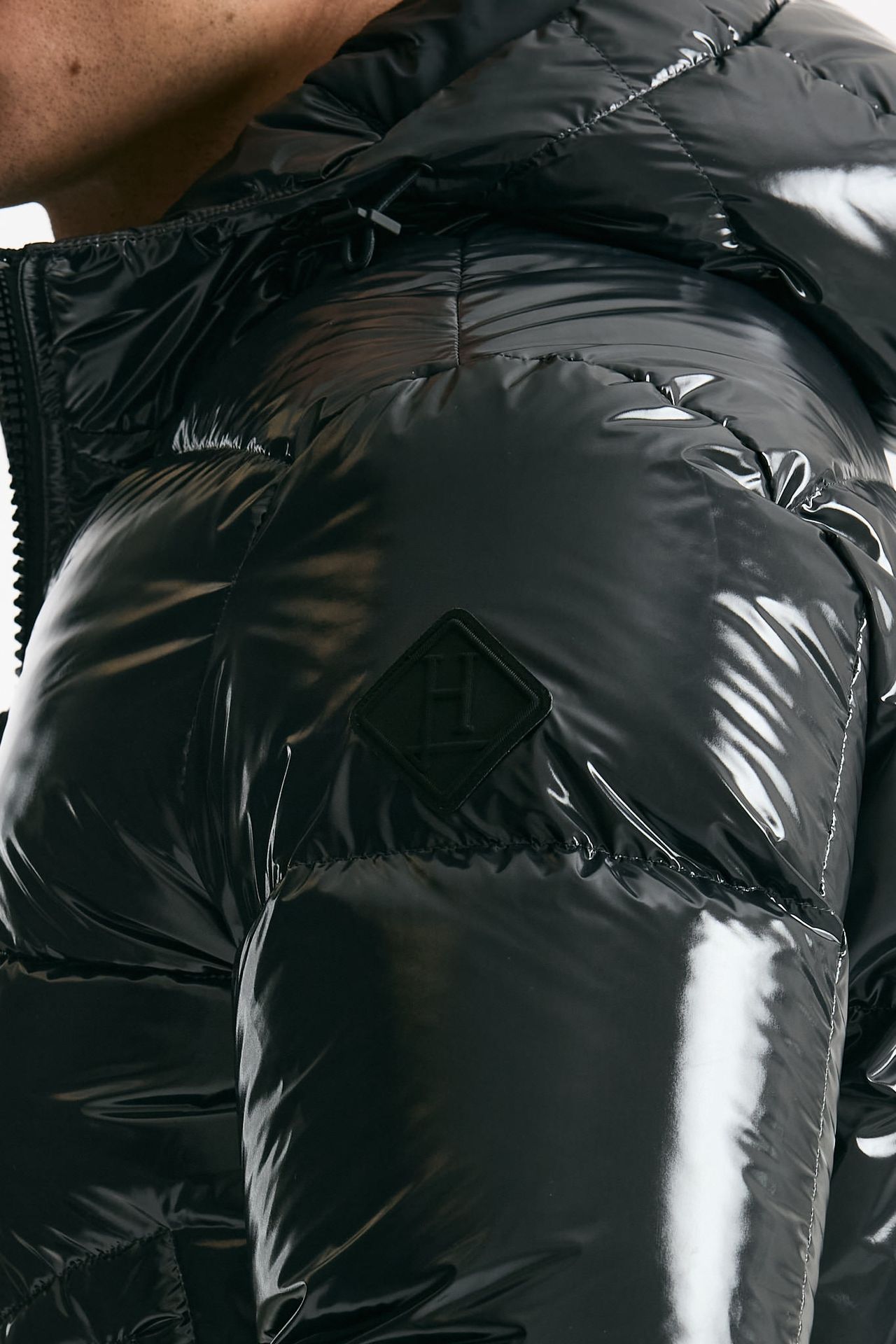Piumino imbottito in nylon laccato grigio men Herno - 7