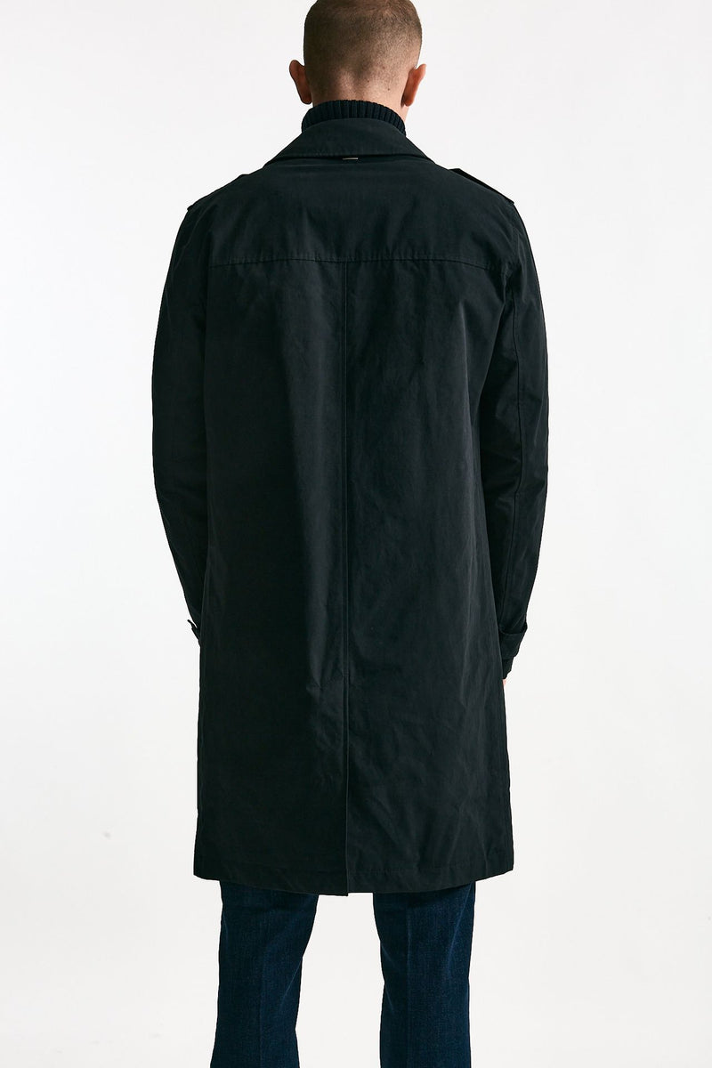 Trench monopetto in cotone impermeabilizzato blu men Herno - 4