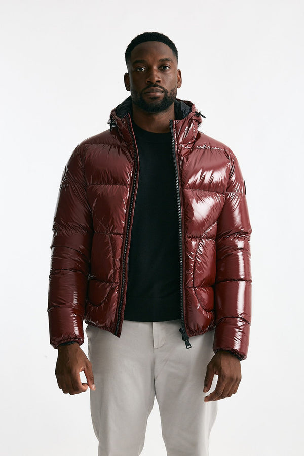 Piumino con cappuccio rosso men Herno