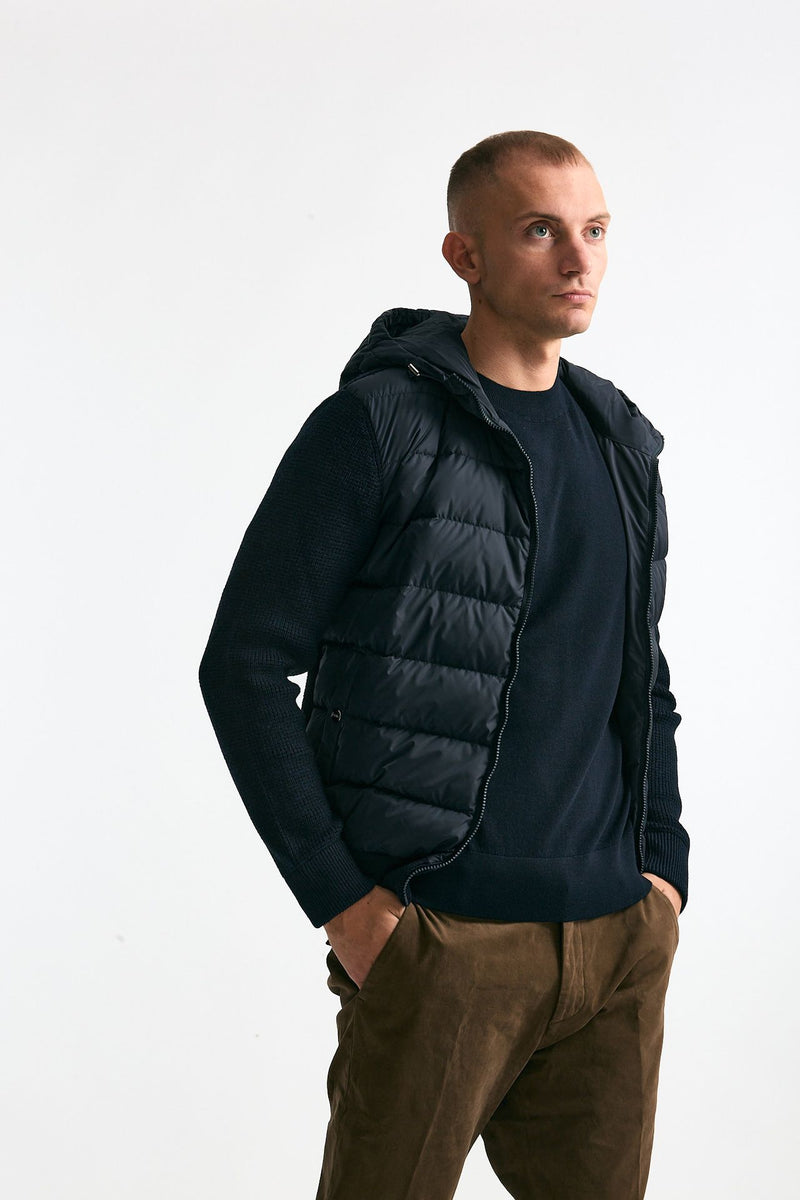 Giubbino blu esterno lana e nylon men Herno - 5