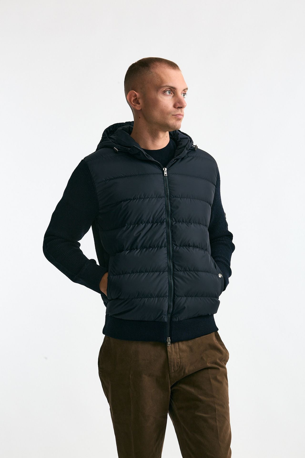 Giubbino blu esterno lana e nylon men Herno - 7