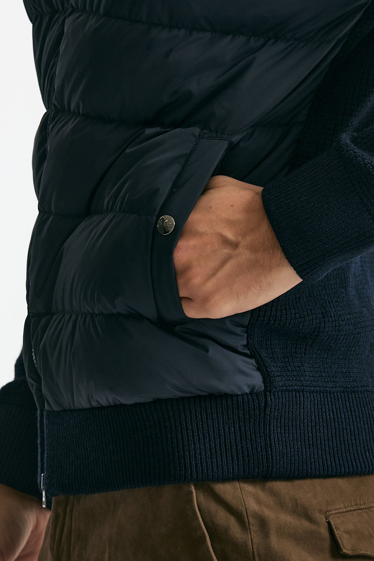 Giubbino blu esterno lana e nylon men Herno - 8
