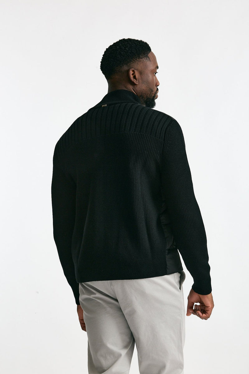 Giubbino nero esterno bimateriale men Herno - 4