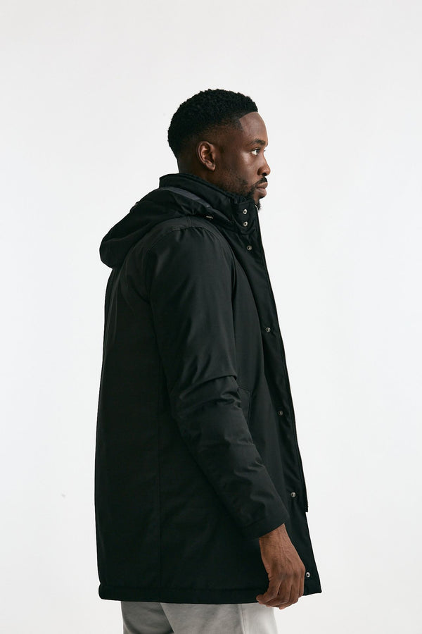 Parka nero esterno in nylon men Herno