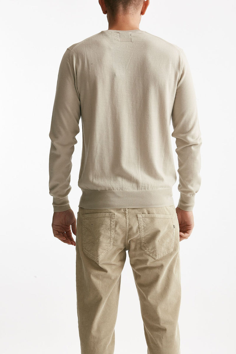 maglia in lana rasata perla men Hosio - 3