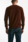 maglia girocollo in lana rasata blu men Hosio - 3