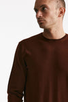 maglia girocollo in lana rasata blu men Hosio - 5