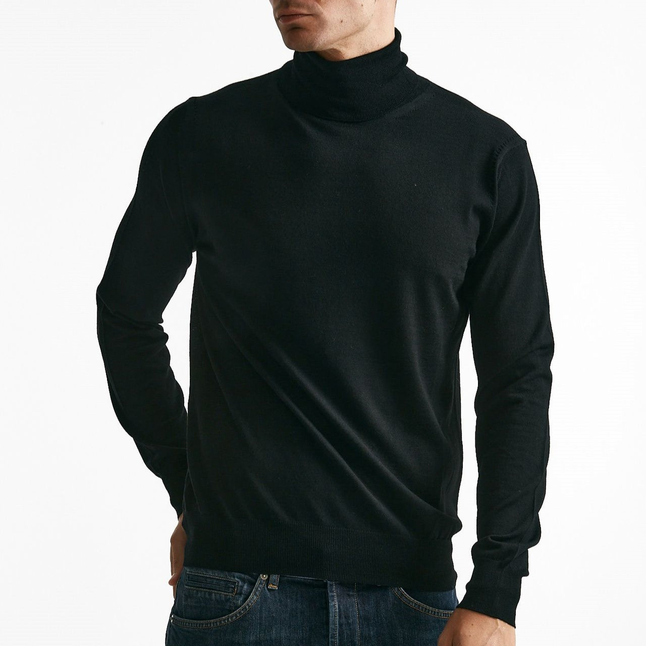 dolcevita in lana rasata nero men Hosio - 6