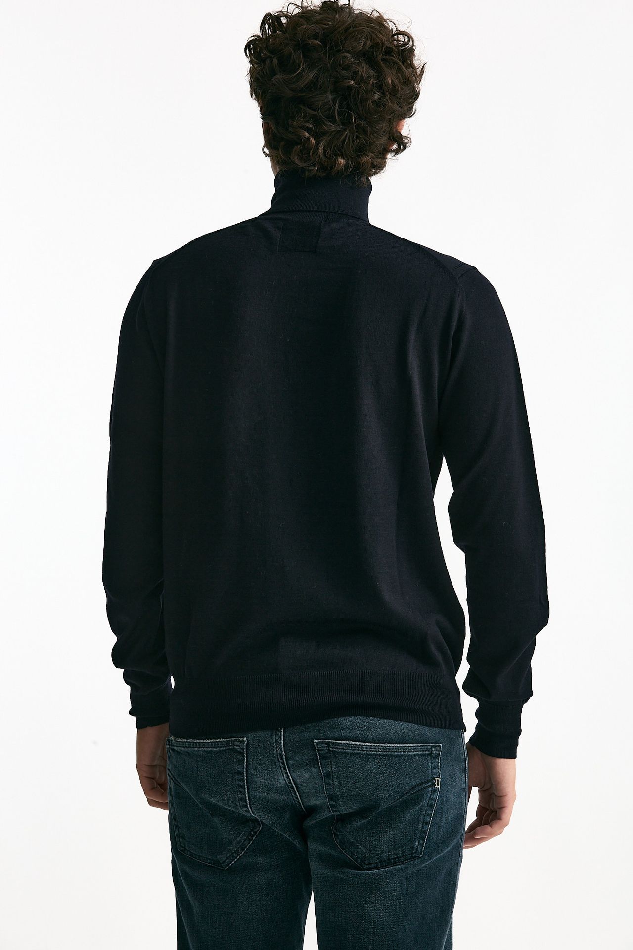 Dolcevita in lana rasata blu men Hosio - 3