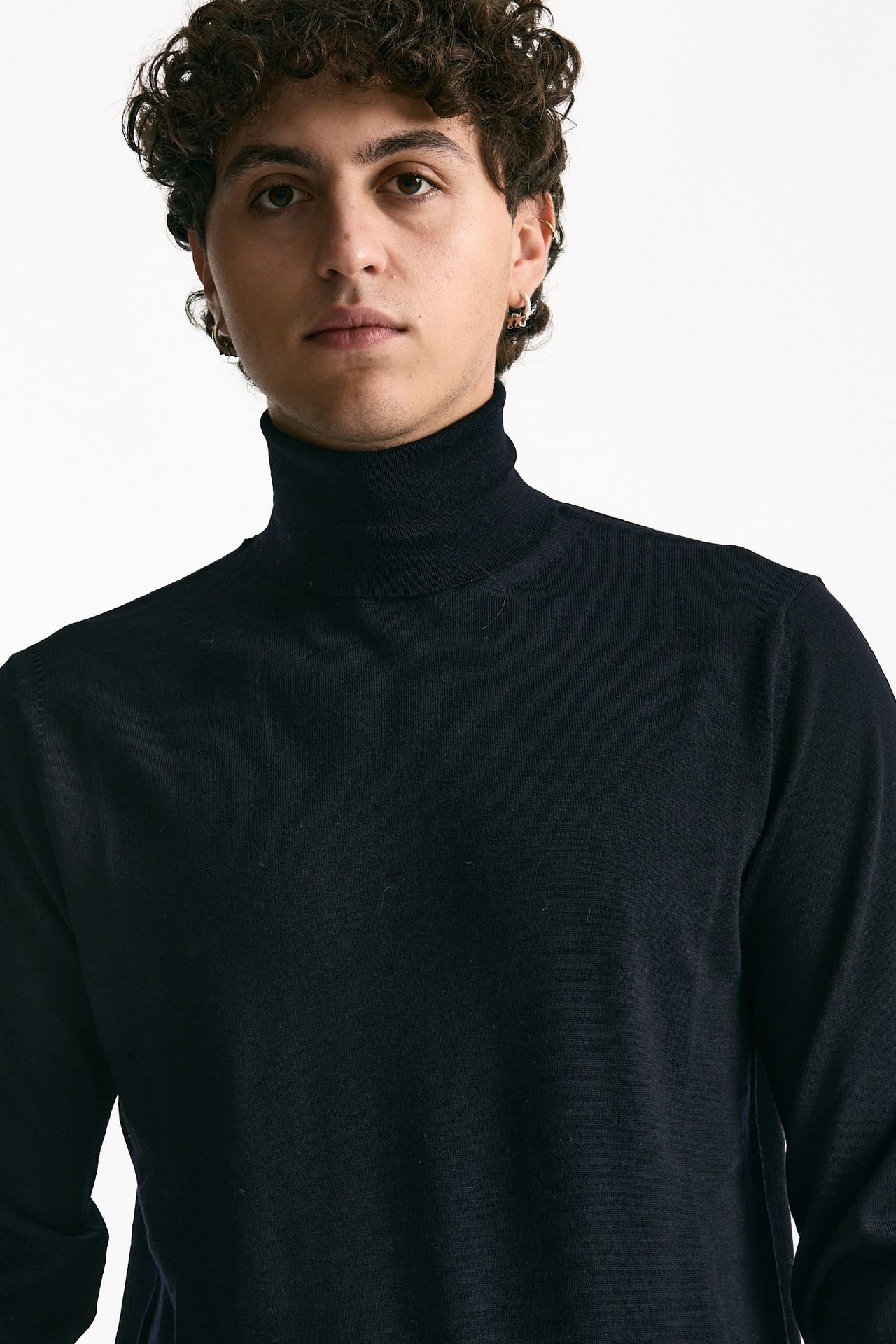 Dolcevita in lana rasata blu men Hosio - 5