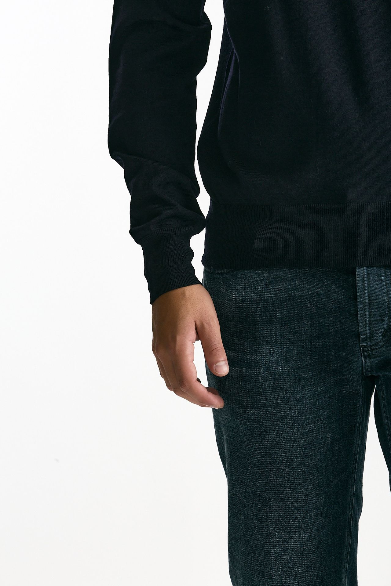 Dolcevita in lana rasata blu men Hosio - 6