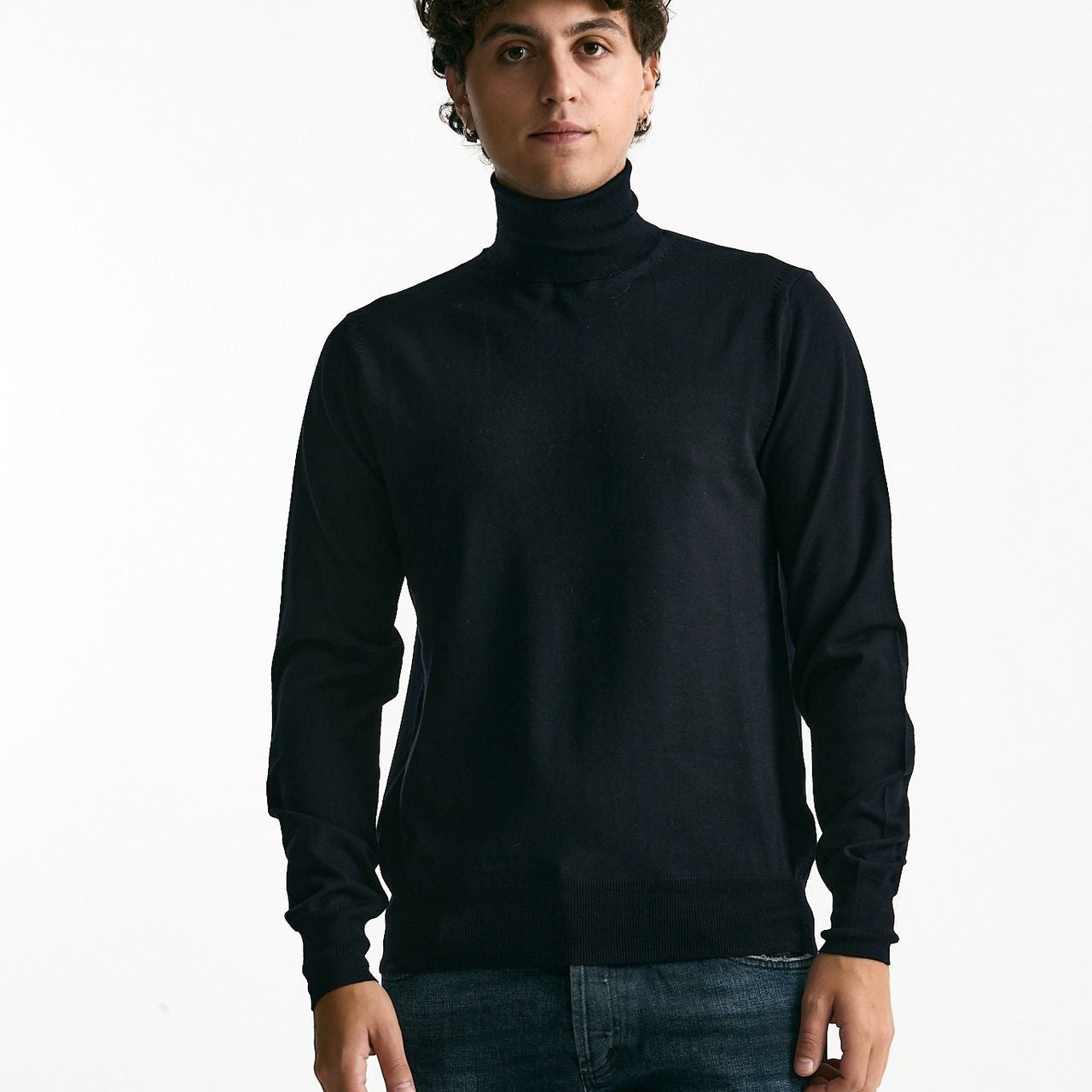 Dolcevita in lana rasata blu men Hosio - 7