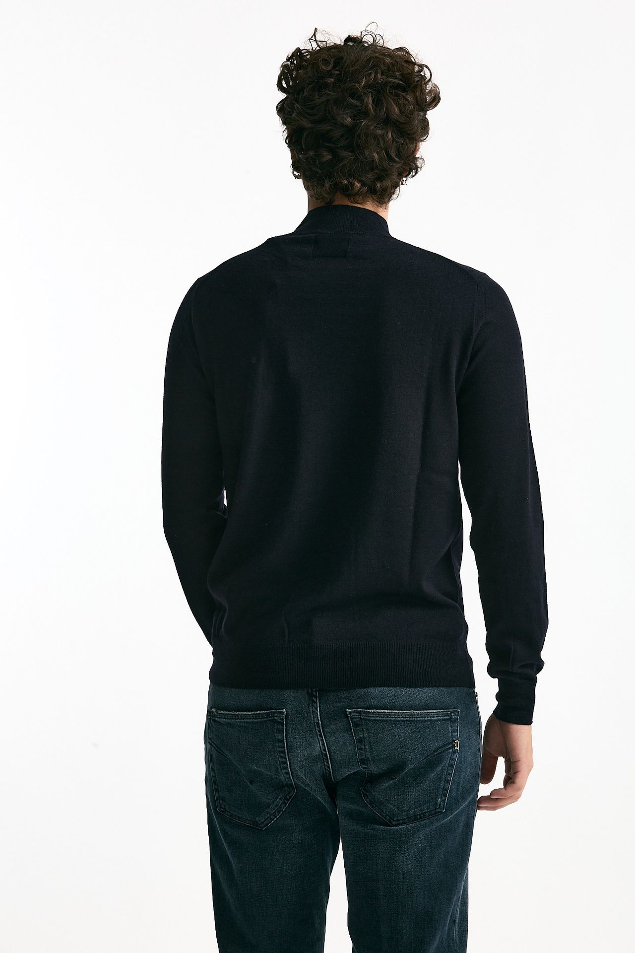 Lupetto in lana rasata blu men Hosio - 4