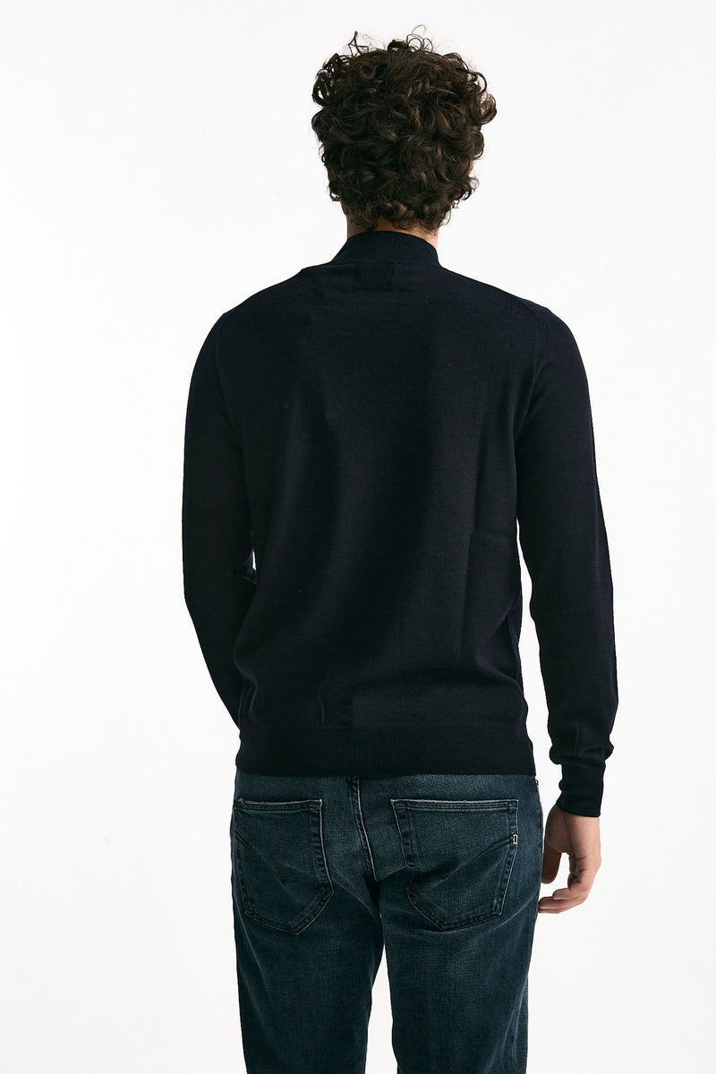 Lupetto in lana rasata blu men Hosio - 4