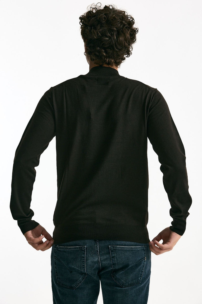 Lupetto in lana rasata marrone men Hosio - 3