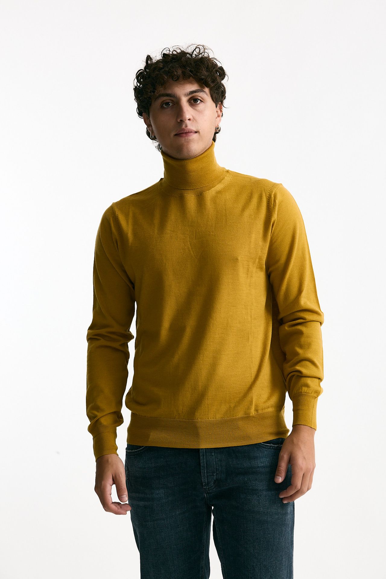 Dolcevita in lana rasata senape men Hosio - 2