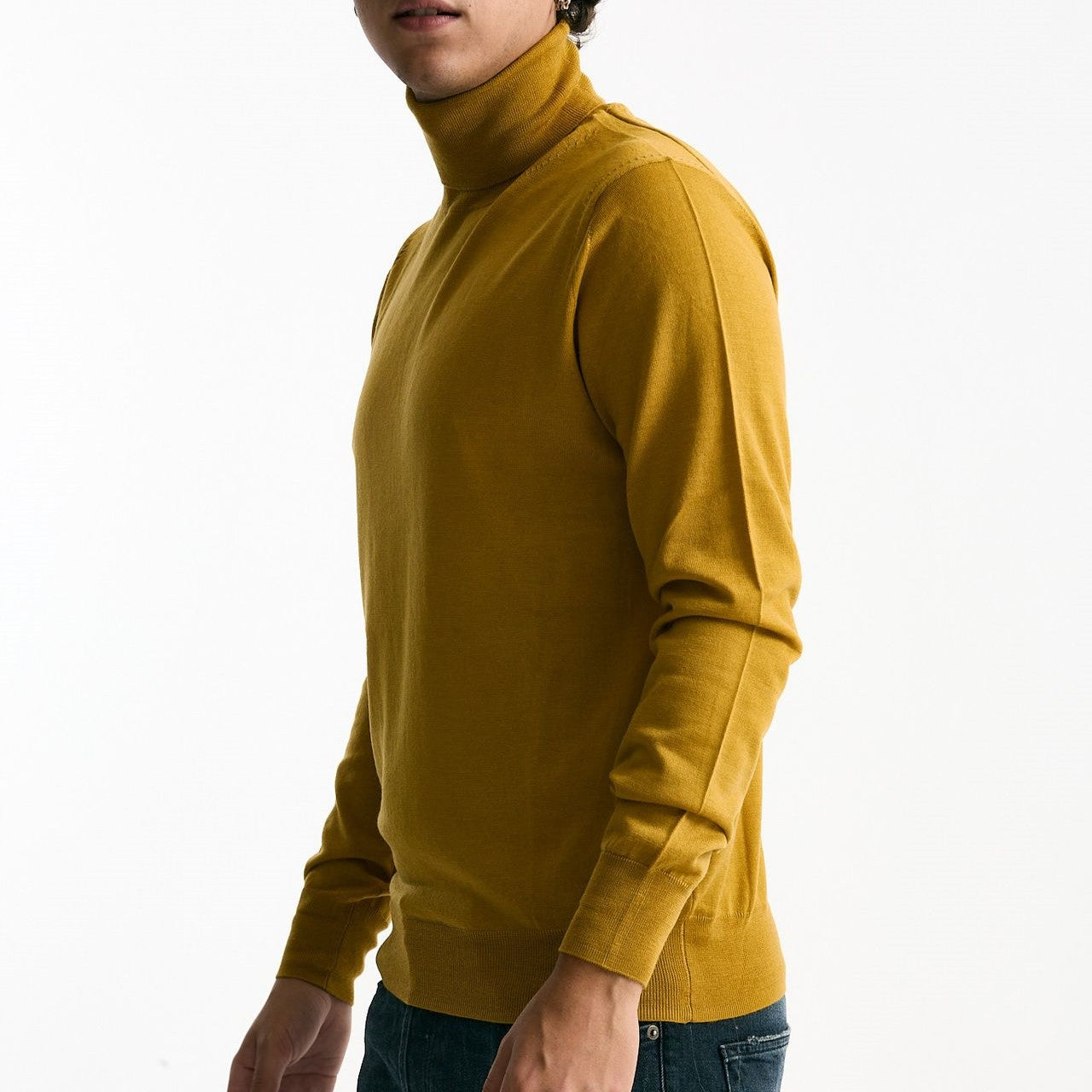 Dolcevita in lana rasata senape men Hosio - 6