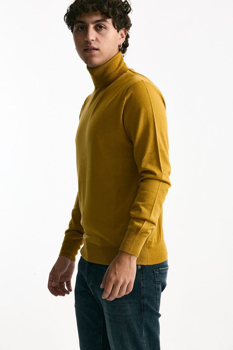 Dolcevita in lana rasata senape men Hosio - 4