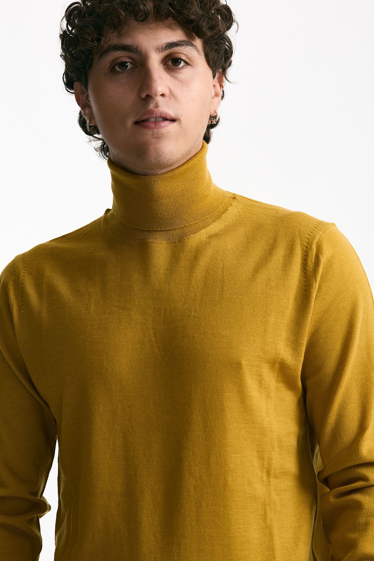 Dolcevita in lana rasata senape men Hosio - 5